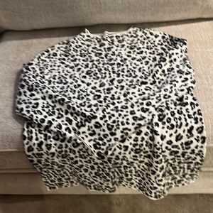 Long sleeved animal print sweater